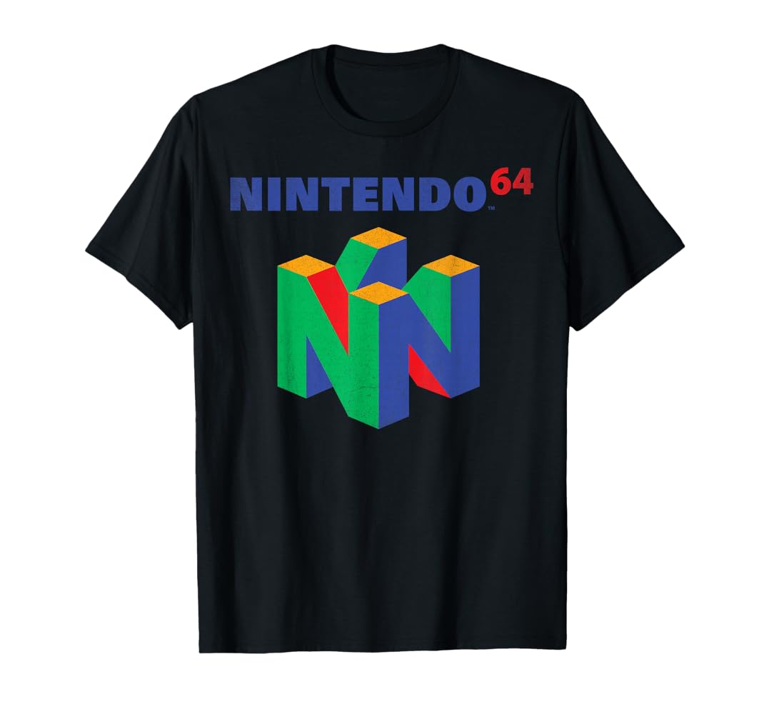 トップス 90s NINTENDO 64 game t-shirt Amazon.com: Nintendo 64 Classic Logo Retro Vintage Graphic T